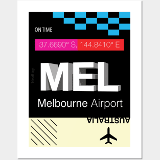 MEL Melbourne 3D airport tag Posters and Art